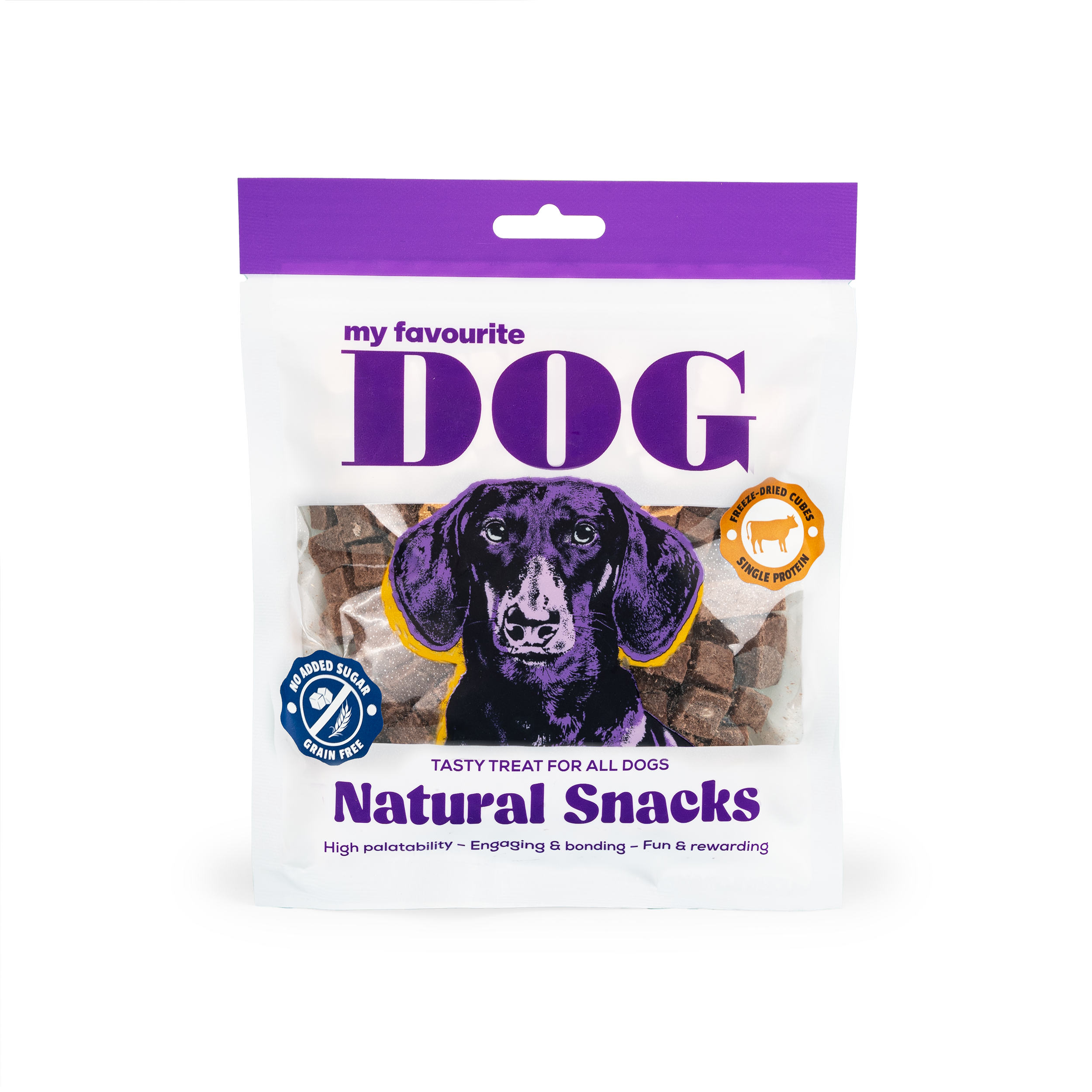 Frysetørkede terninger av oksekjøtt 50 g