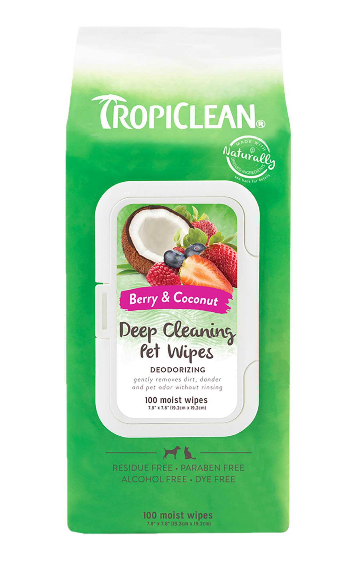 TropiClean Dyprengjøringsservietter 100 stk.