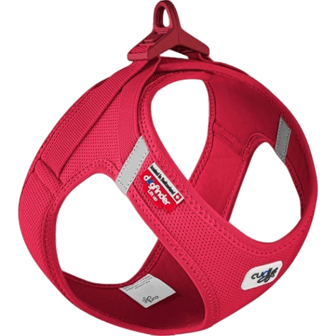 Curli - Vest Harness Clasp Air-Mesh - Step in Red Small - liten størrelse - Hund - Hundebur - Hundeseler - Dyrekassen.no