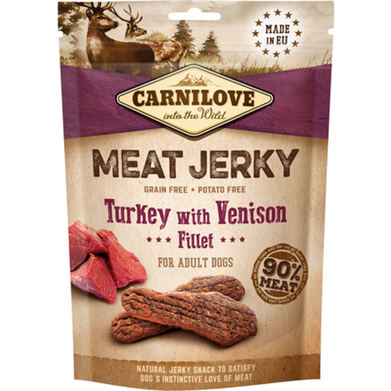Jerky kalkun med hjortefilet 100 g