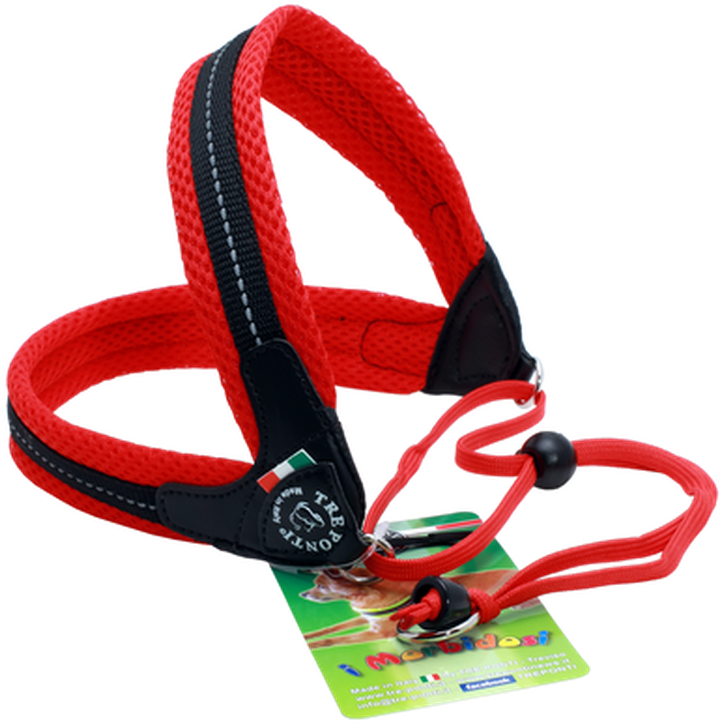 Tre Ponti - Sele Mesh Rød Nr 2 (4-5 kg) - Hund - Hundebur - Hundeseler - Dyrekassen.no