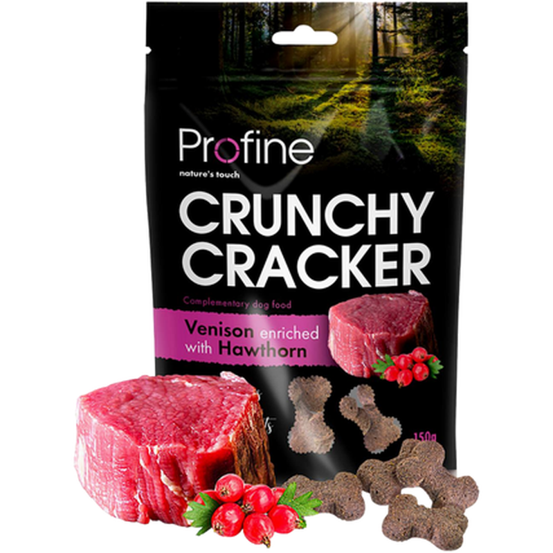 Profine - Hundekjeks med hjortekjøtt, beriket med hagtorn 150g - Hund - Hundegodteri - Dyrekassen.no