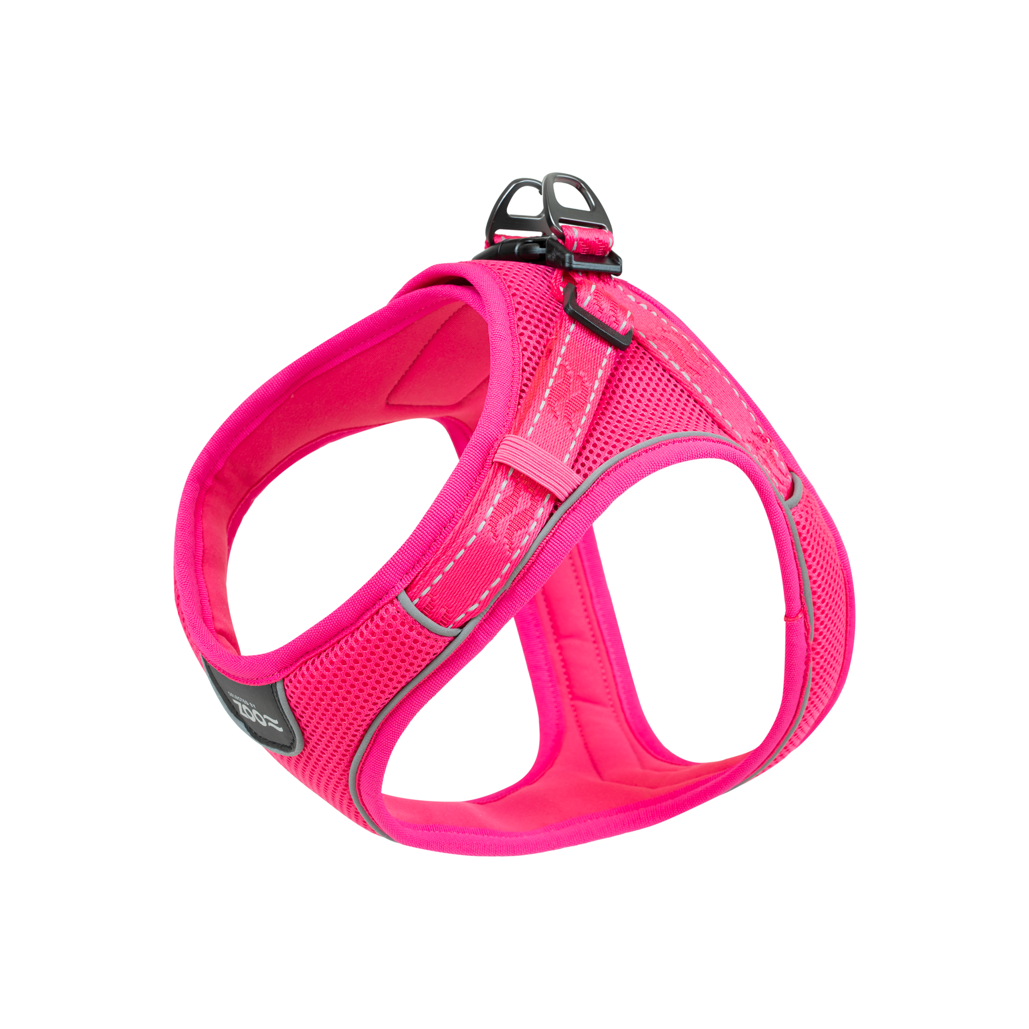 Rufus Soft justerbar sele XS Hals 15 mm x 28-36 cm Bryst 15 mm x 38-46 cm Rosa