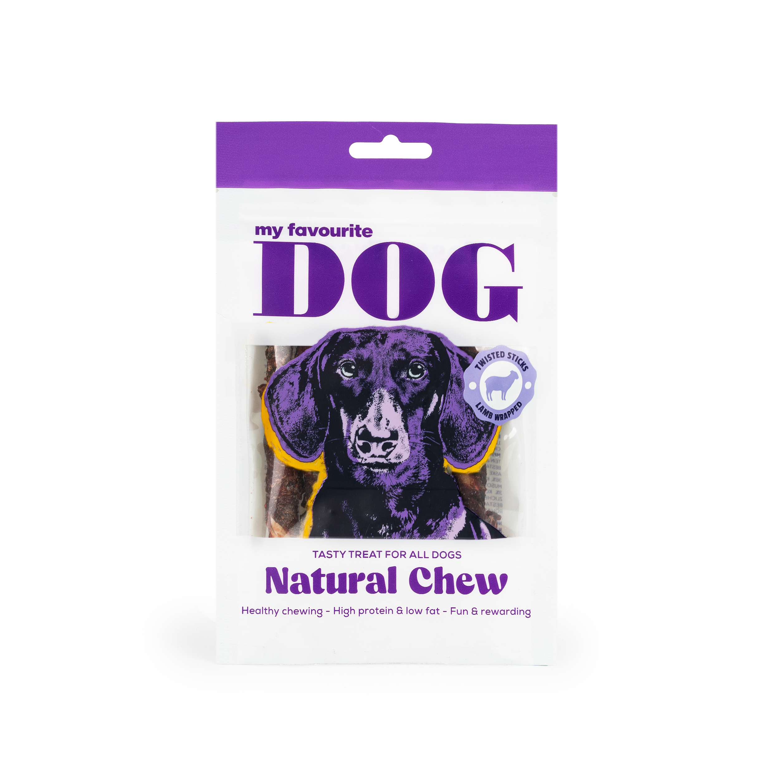 Twisted Rawhide Sticks - Lam 12 cm, 72 g, 6-pakning