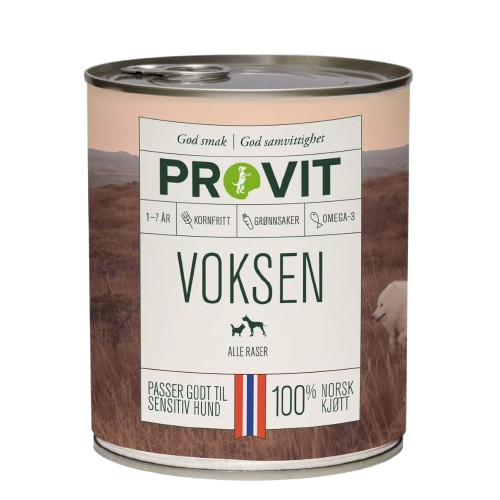 PROVIT - Våtfor Voksen 800 g - Hund - Våtfôr - Dyrekassen.no