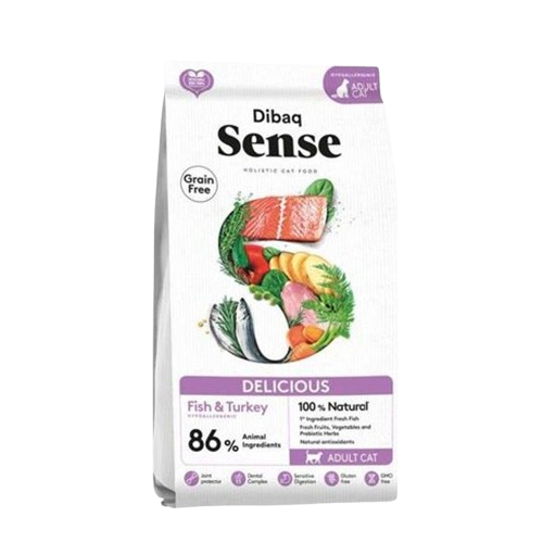 DIBAQ - Cat Sense Grain Free Delicious Fish & Turkey 1,5 kg - Katt - Helse og pels - Kosttilskudd - Tørrfôr - Dyrekassen.no
