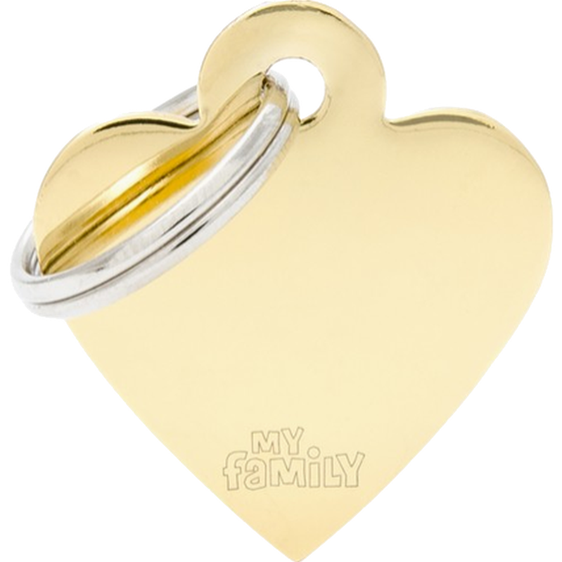 MyFa MyFa ID-Tag Basic Heart Brass