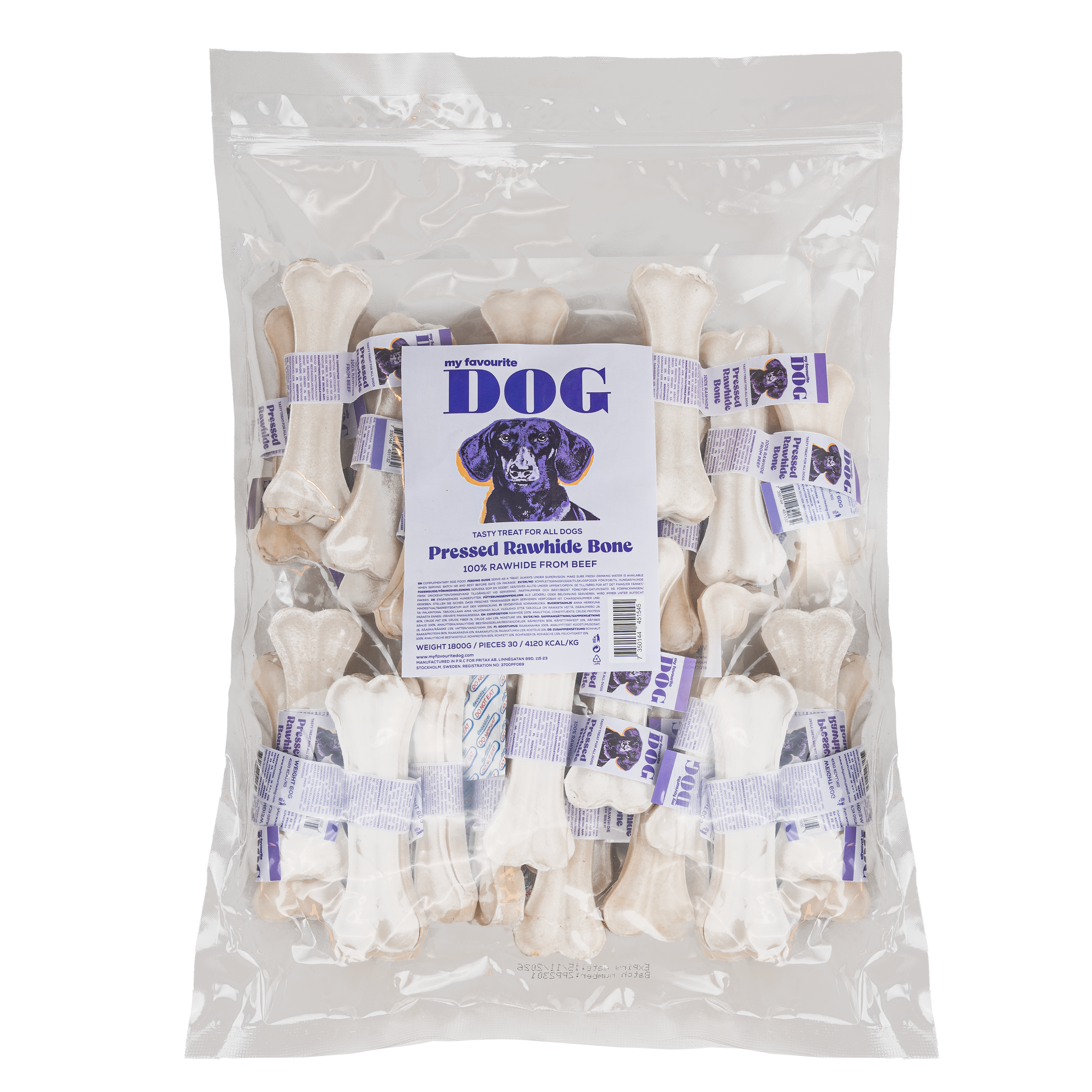 My favourite DOG Presset tyggebein av råhud 12,5 cm