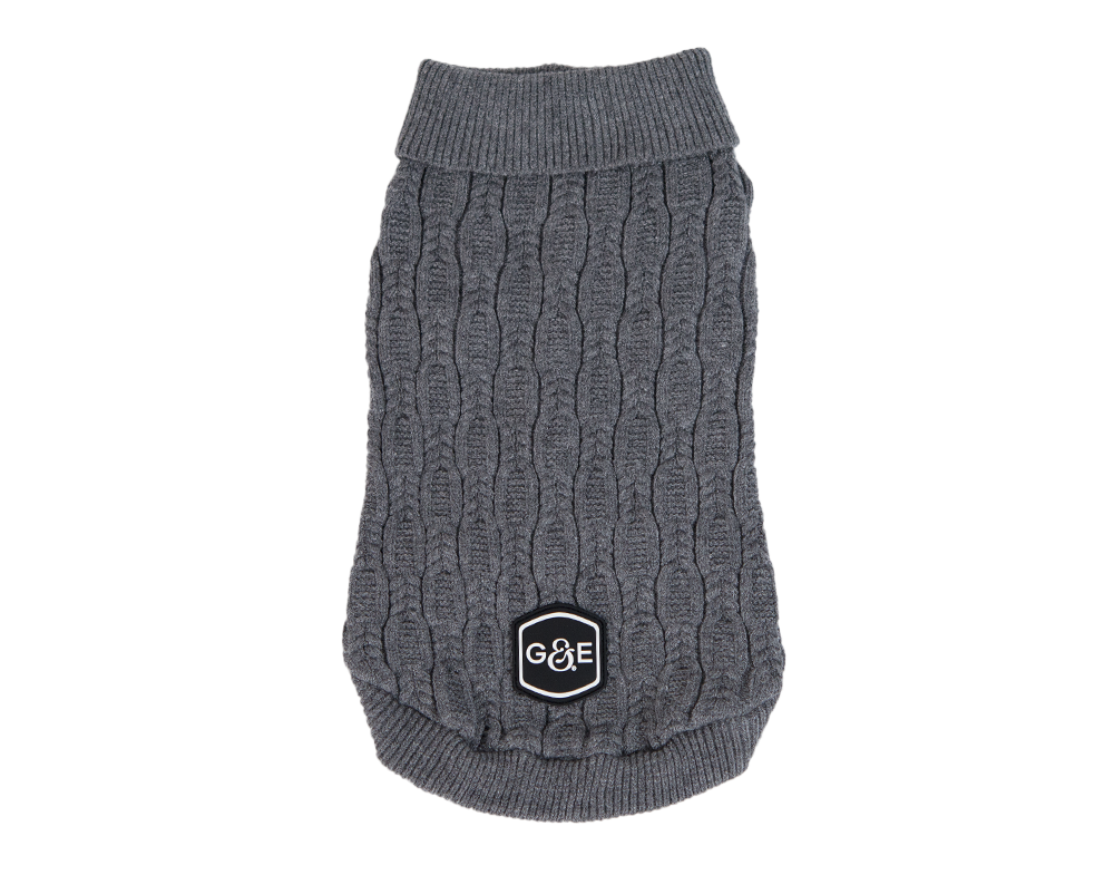 Gustaf och Evita - Strikket genser Comfort, 20 cm, Grå - Hund - Hundebur - Aluminiumsbur - Hundegenser - Dyrekassen.no