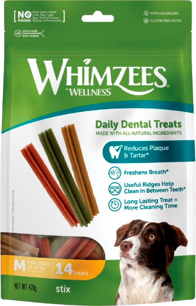 Stix Dental Dog Treat Bag Medium 14 stk.