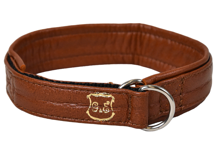 Gustaf och Evita Halsband HS Halvstryp Skinn Cognac