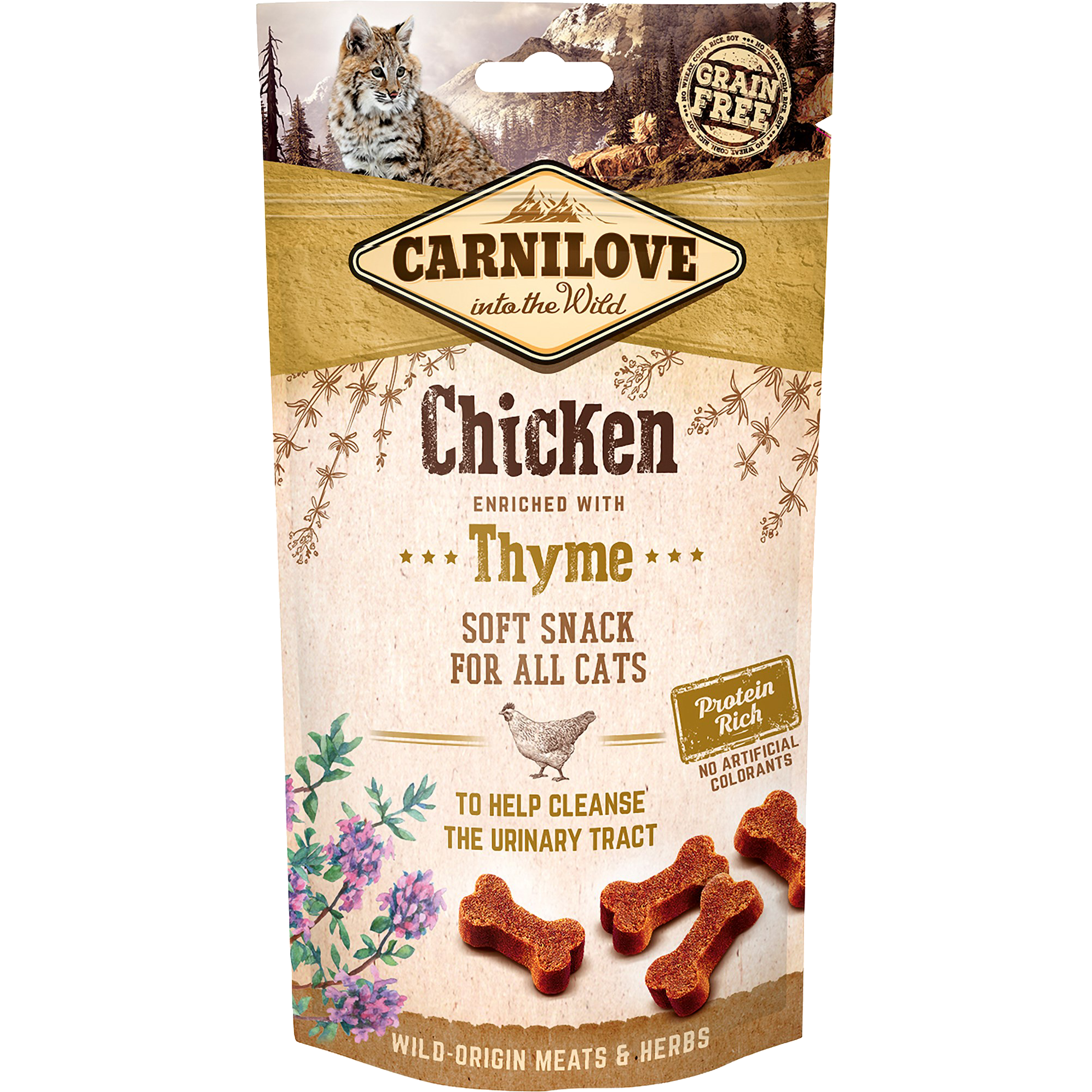 Cat Semi Moist Snack Chicken & Thyme 50 g x 10 stk.