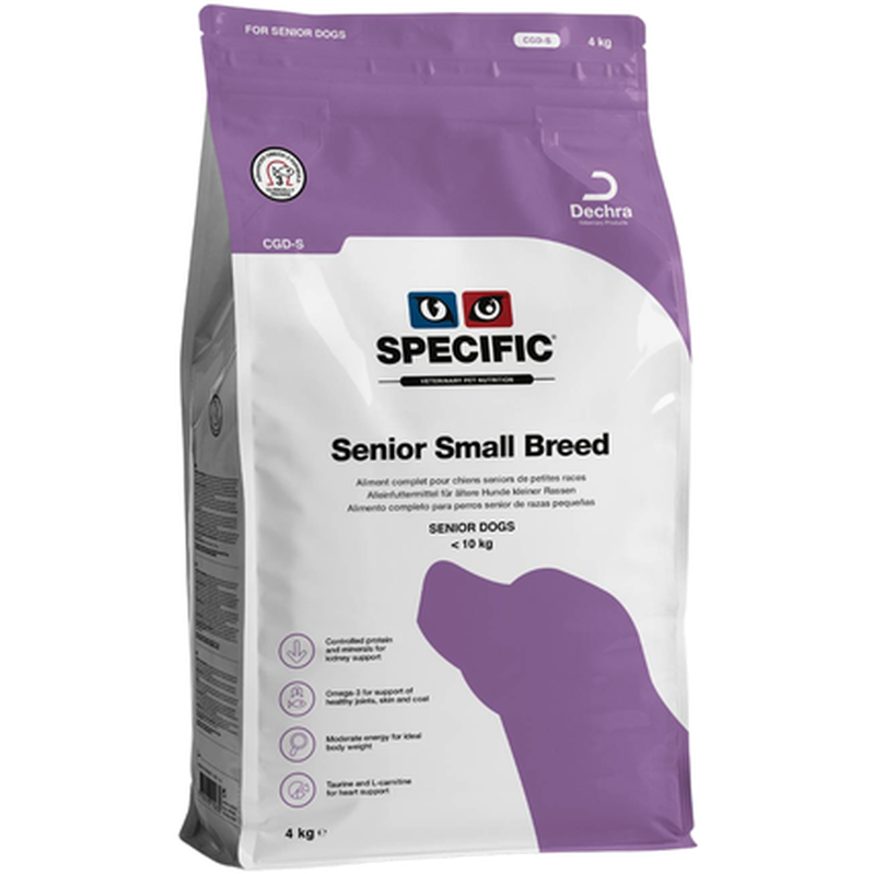 Specific - Dogs CGD-S Senior Small Breed 4 kg - Katt - Helse og pels - Kosttilskudd - Veterinærfôr - Dyrekassen.no