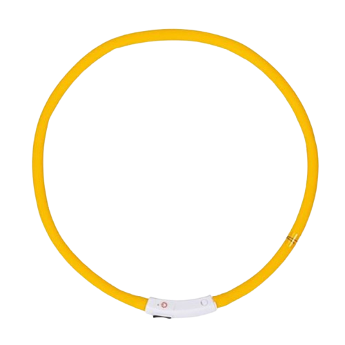 Led hundehalsbånd gult