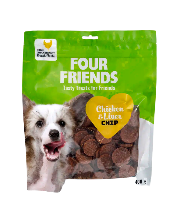 FourFriends Dog Chicken & Liver Chip 400 g