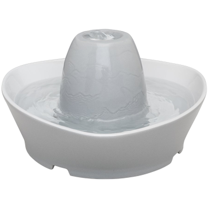Drinkwell - Streamside keramisk fontene for kjæledyr, hvit 1,8 L - Katt - Helse og pels - Hygiene - Kattens Matplass - Drikkefontener - Dyrekassen.no