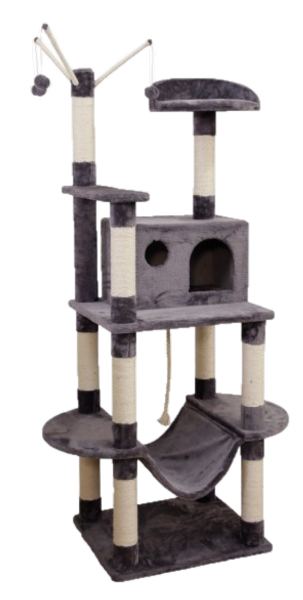 KerblPet - Barnehagetre Matteo 162cm Grå - Katt - Matplassen - Automater - Kloretønner - Dyrekassen.no