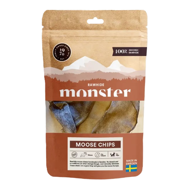 Monster Pet Food Rawhide Moose Chips Bag 10 pcs