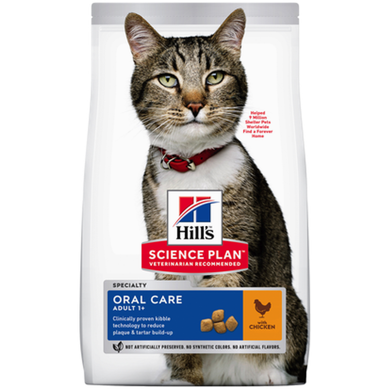 Hills Science Plan - Hills SP Feline Adult Oral Care Chicken 7 kg - Katt - Helse og pels - Kosttilskudd - Tørrfôr - Dyrekassen.no