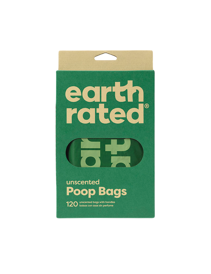 Earth Rated Hundebæsjepose med håndtak 120 stk Uns