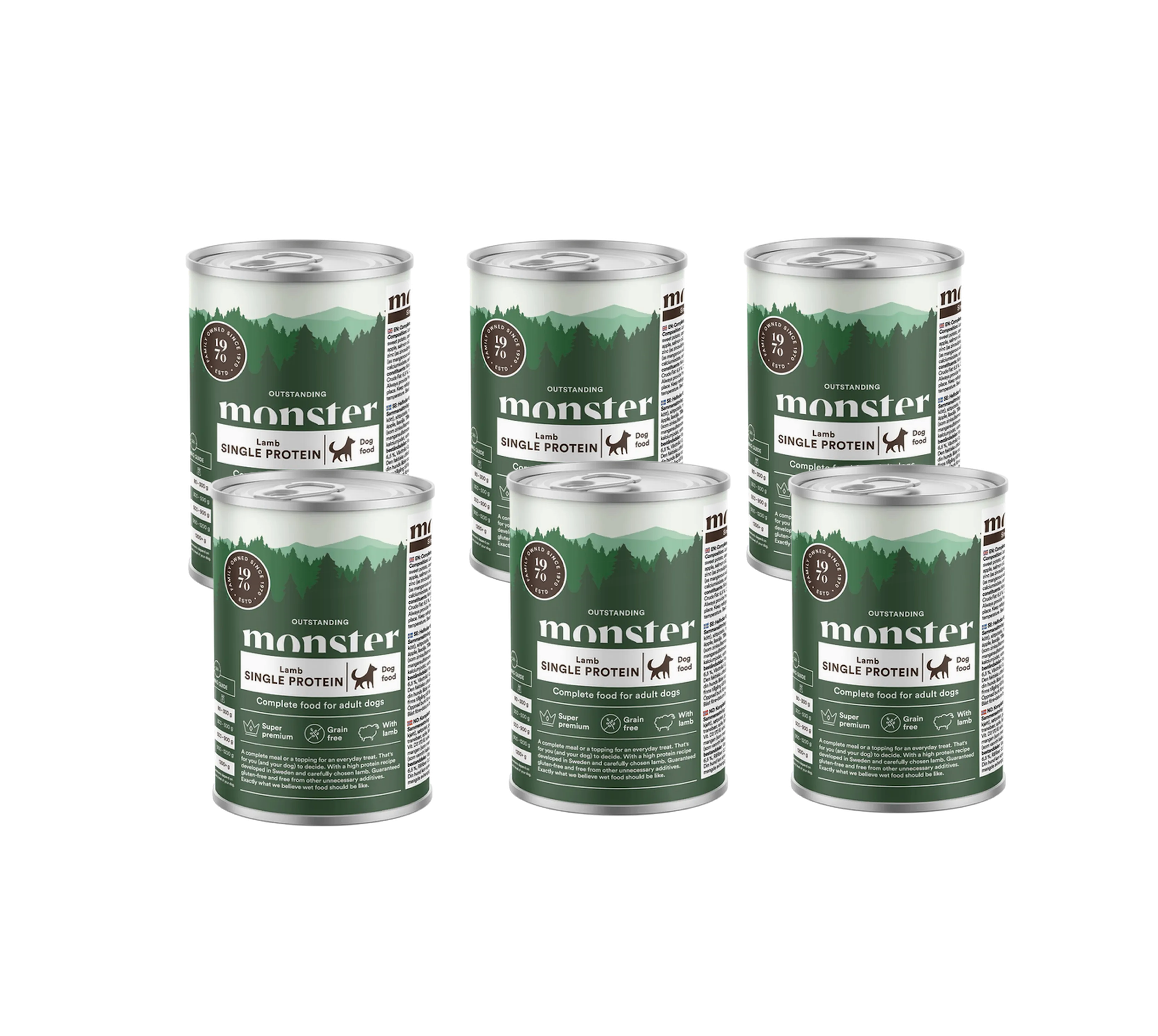 Monster Pet Food Dog Adult Single Lamb Boks