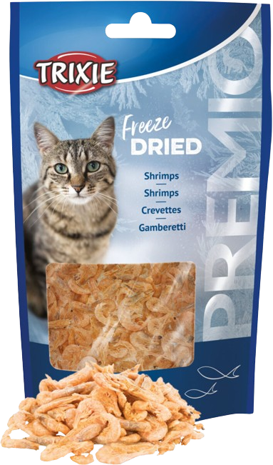 Trixie - Premio frysetørkede reker 25 g - Katt - Helse og pels - Hygiene - Godbiter - Dyrekassen.no