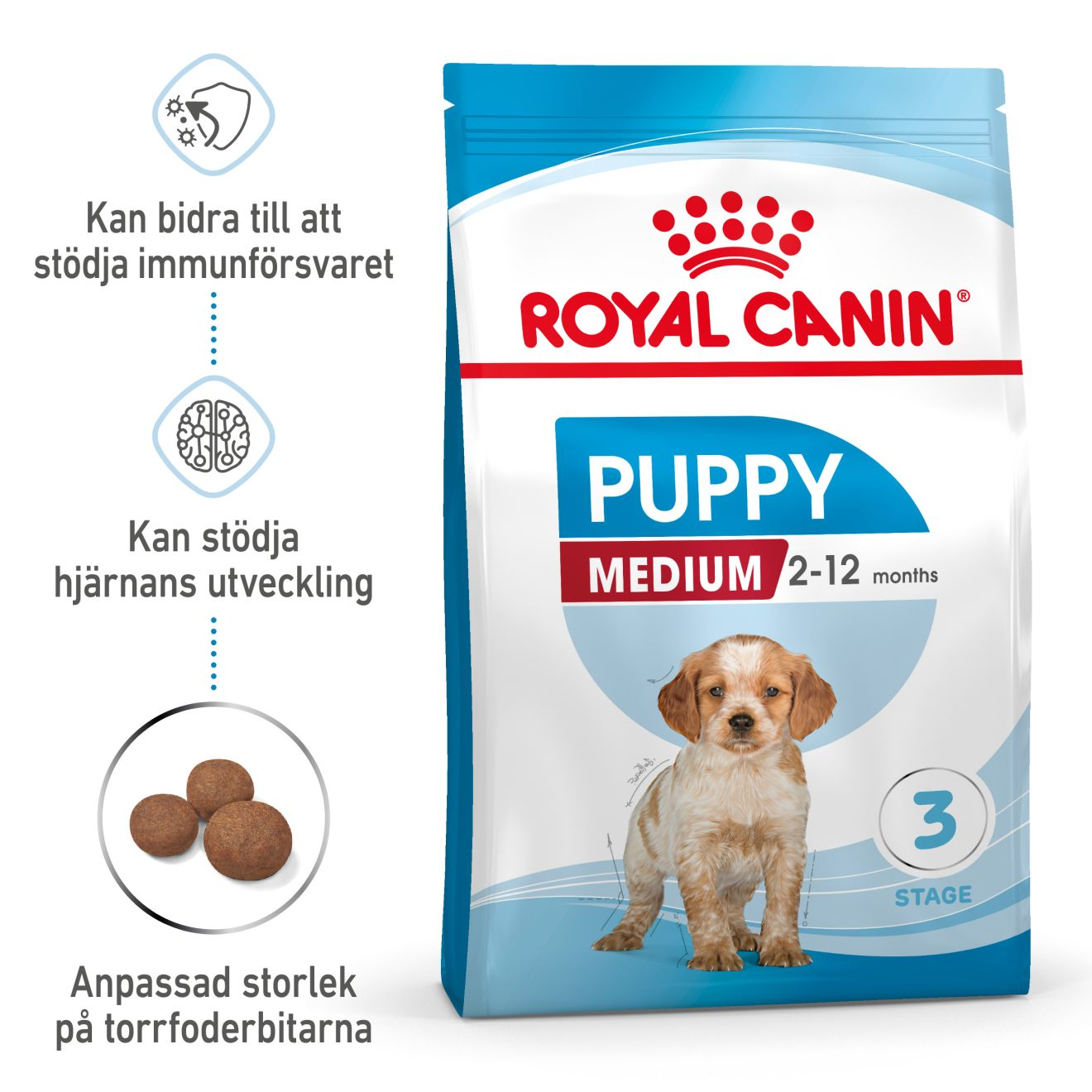 Medium Puppy tørrfôr for valper 4 kg