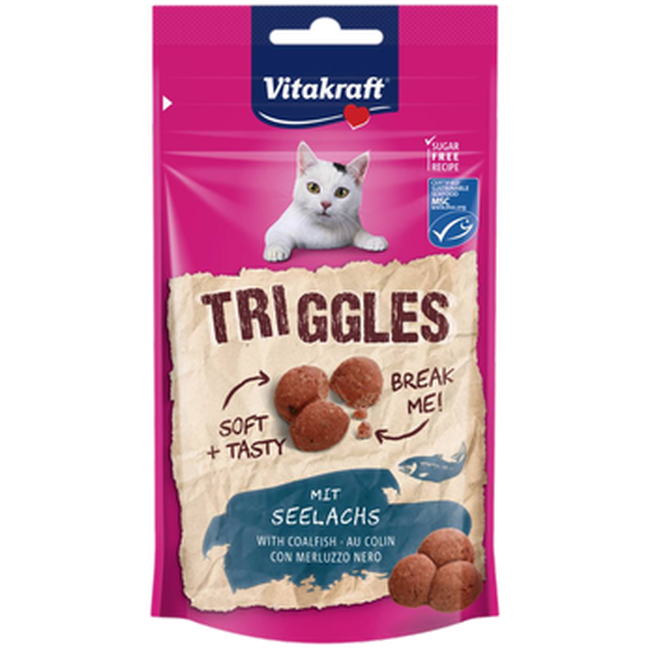 Vitakraft - Triggles Sej Cat Treats - Cat Treats Fish 9 stk. - Katt - Helse og pels - Hygiene - Godbiter - Dyrekassen.no