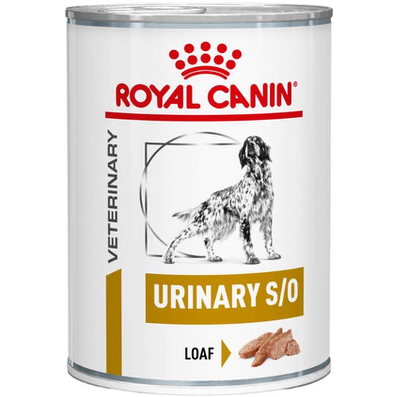 Royal Canin Veterinary Diets Dog - Urinary S/O Loaf Våtfôr for hunder 12 x 410 g - Katt - Helse og pels - Kosttilskudd - Veterinærfôr - Dyrekassen.no