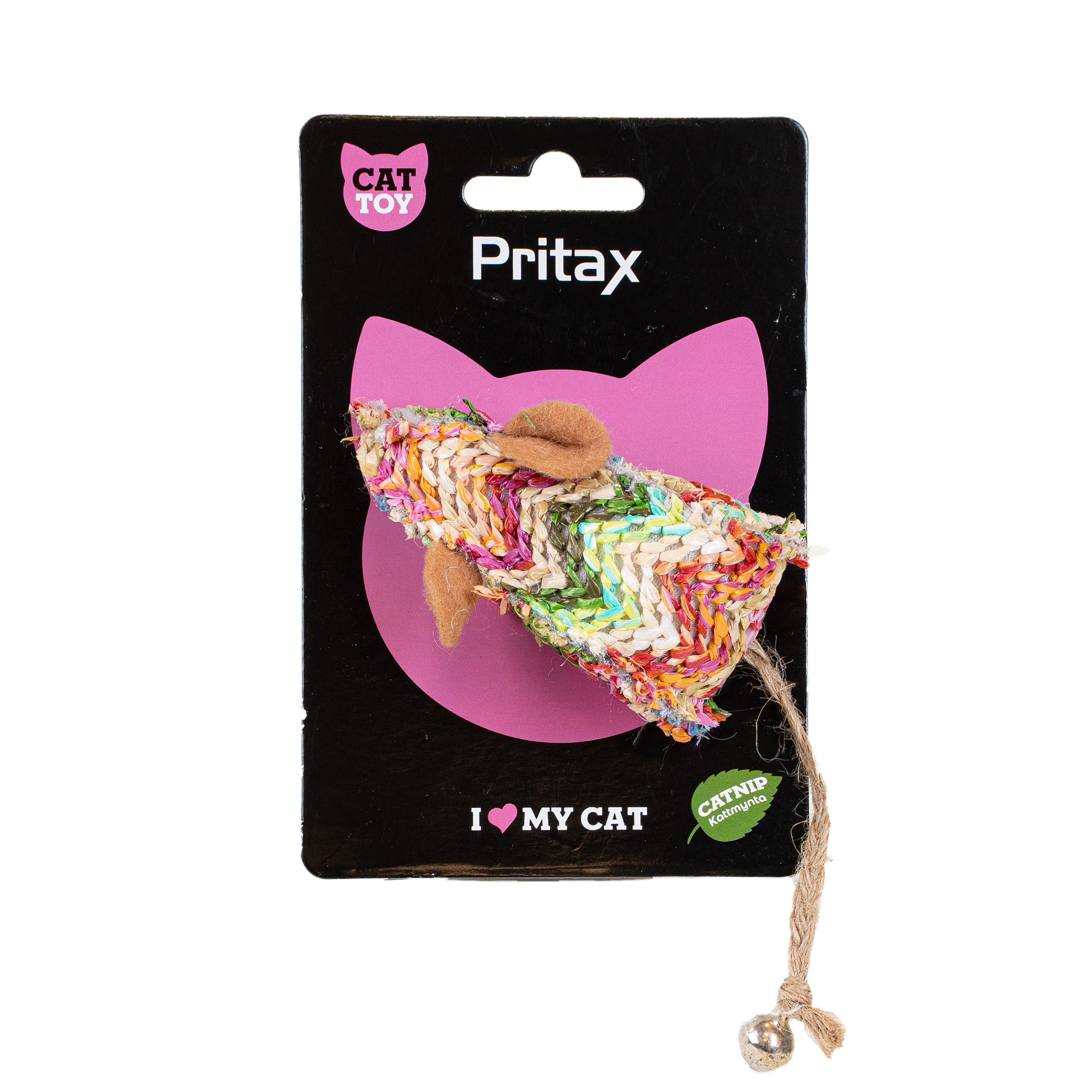 Katteleke Natural Hjördis, 18x4x3cm, Flerfarget