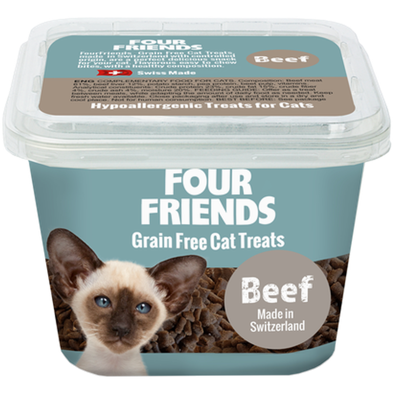 FourFriends - Kornfri kattegodbit med oksekjøtt 100 g - Katt - Helse og pels - Hygiene - Godbiter - Dyrekassen.no