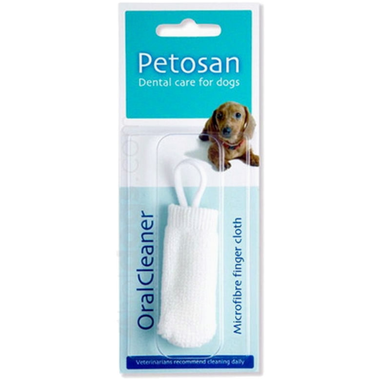 Petosan - Oral Cleaner Fingerklut av mikrofiber - Hund - Hundepleie - Tannkrem og tannbørste - Dyrekassen.no