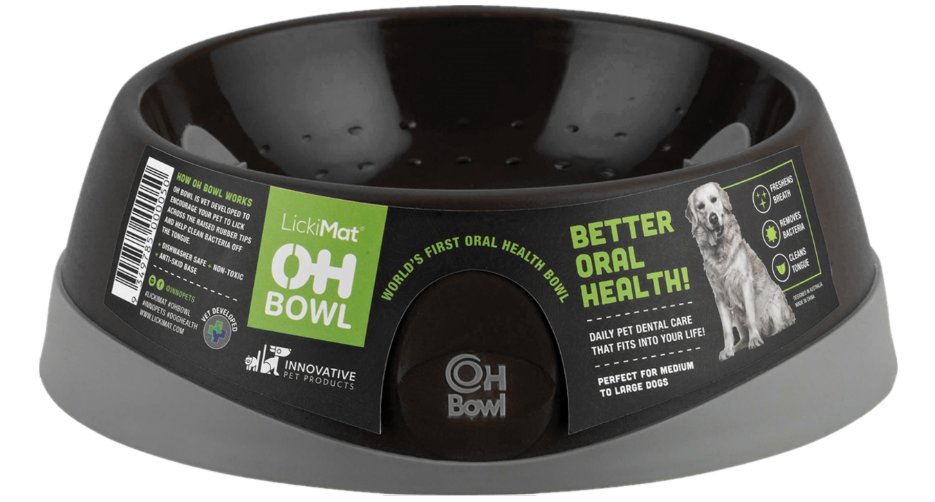 LickiMat skål munnhygieneskål Svart M, Ø22x7,2cm