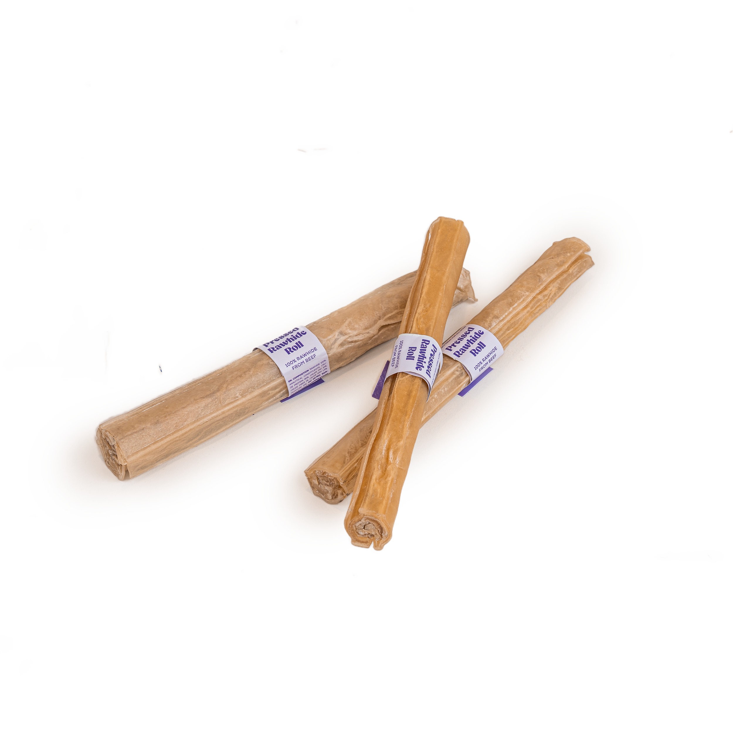 My favourite DOG Presset tyggerull av råhud - Naturell 20 cm