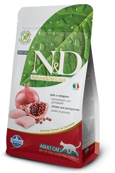 Farmina - Cat N&D Grain Free Chicken & Pomegranate Adult 1,5 kg - Katt - Helse og pels - Kosttilskudd - Tørrfôr - Dyrekassen.no