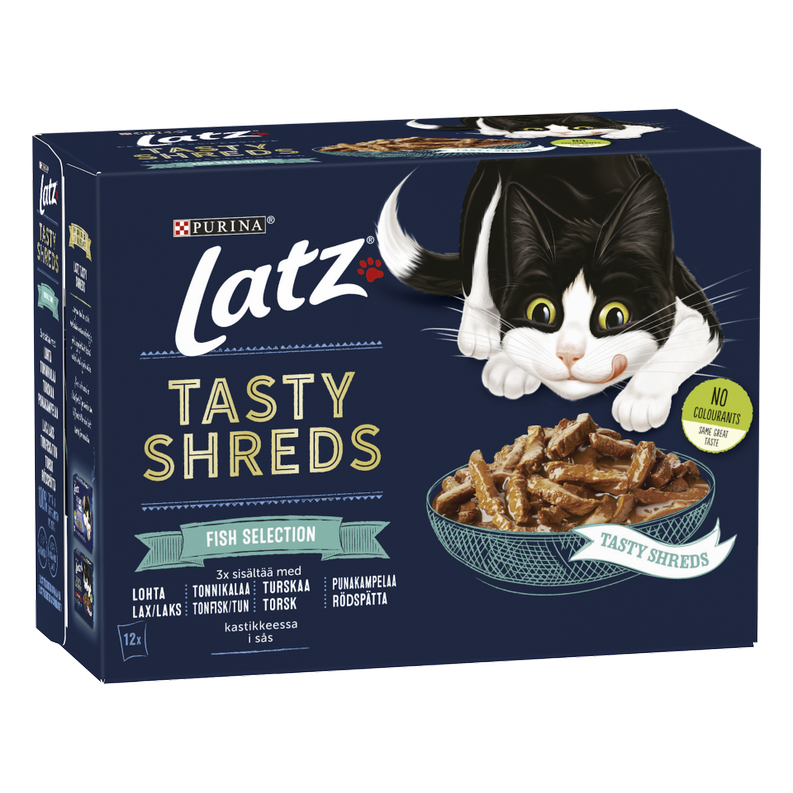 Purina Tasty Shreds Fish Selection 12x80 g