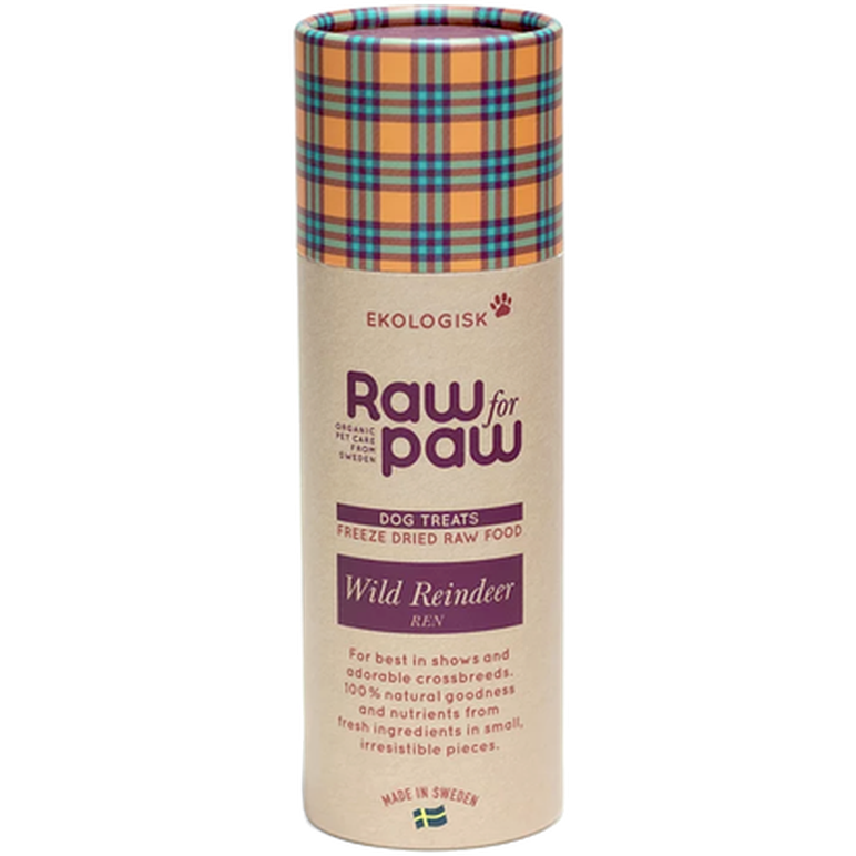 Raw for Paw - Hundegodbiter med villrein 38 g - Hund - Hundegodteri - Dyrekassen.no