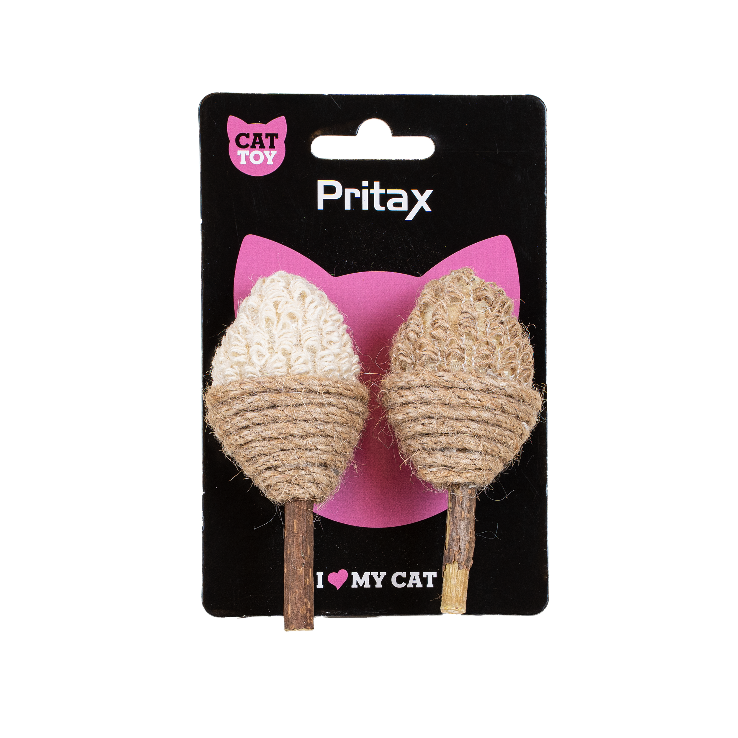 Pritax - Katteleke Natural Beppe, 5x10x5cm, Brun - Katt - Helse og pels - Hygiene - Katteleker - Dyrekassen.no