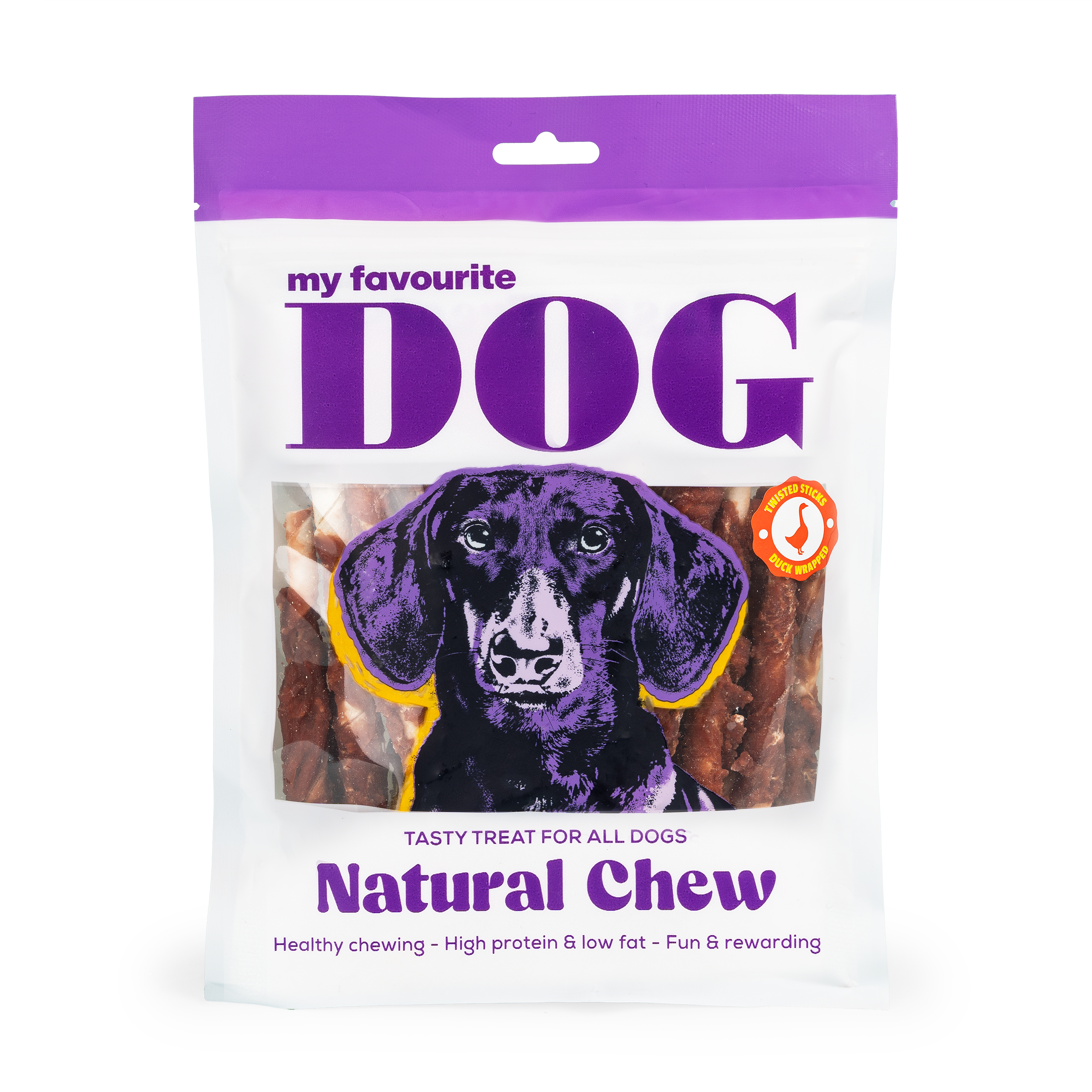 Tvunnet råskinnspinner - Duck 12 cm, 360 g, 30-pk