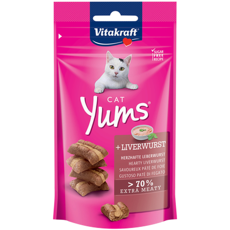 Vitakraft - Cat-Yums med leverpølse 9 x 40 g - Katt - Helse og pels - Hygiene - Godbiter - Dyrekassen.no