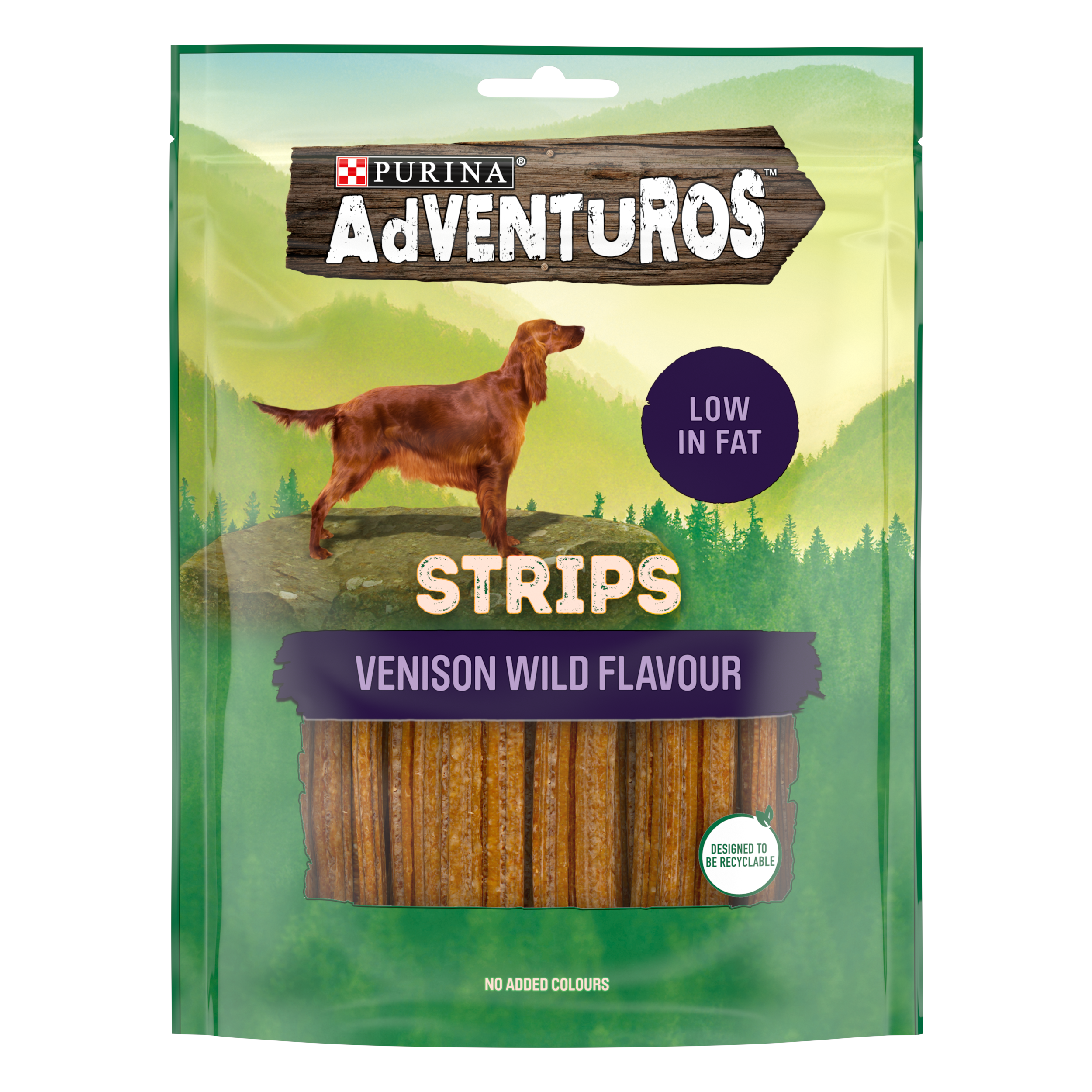 Adventuros Strips hjortesmak 90 g x 6 stk.