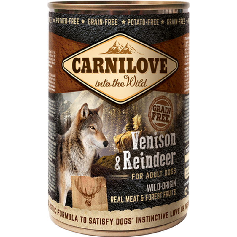 Carnilove - Hund viltkjøtt av hjort og reinsdyr 400g - Hund - Våtfôr - Dyrekassen.no