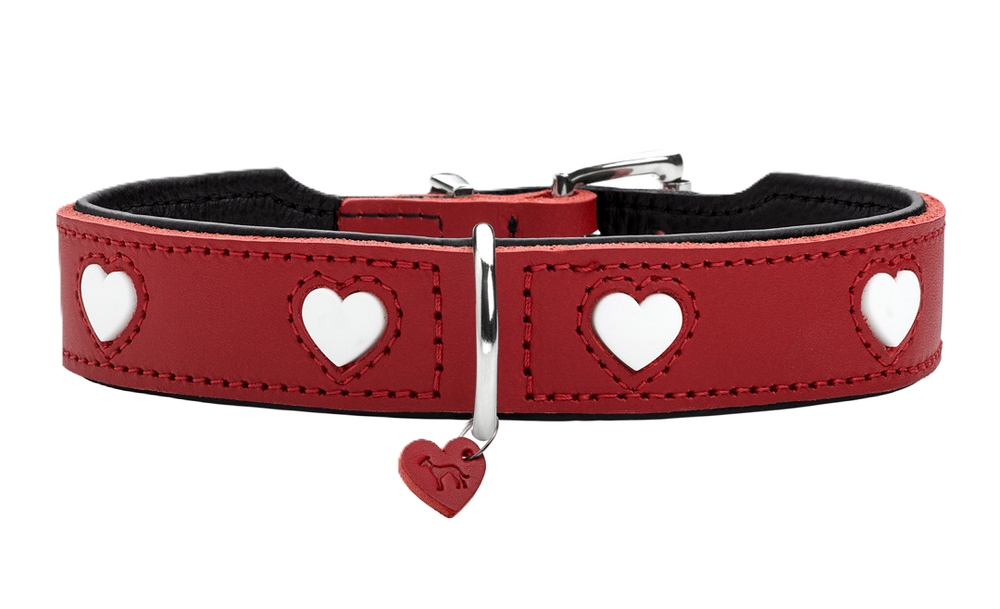 Collar Love Cowleather Red/Black