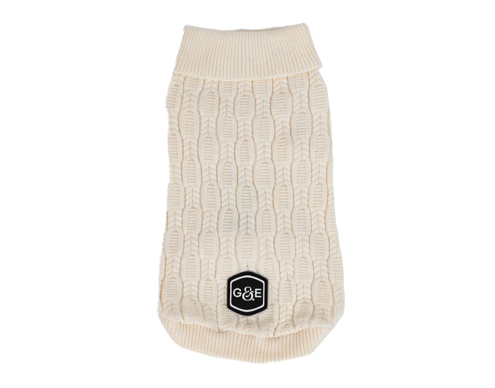 Gustaf och Evita - Strikket genser Comfort, 30cm, Beige - Hund - Hundebur - Aluminiumsbur - Hundegenser - Dyrekassen.no