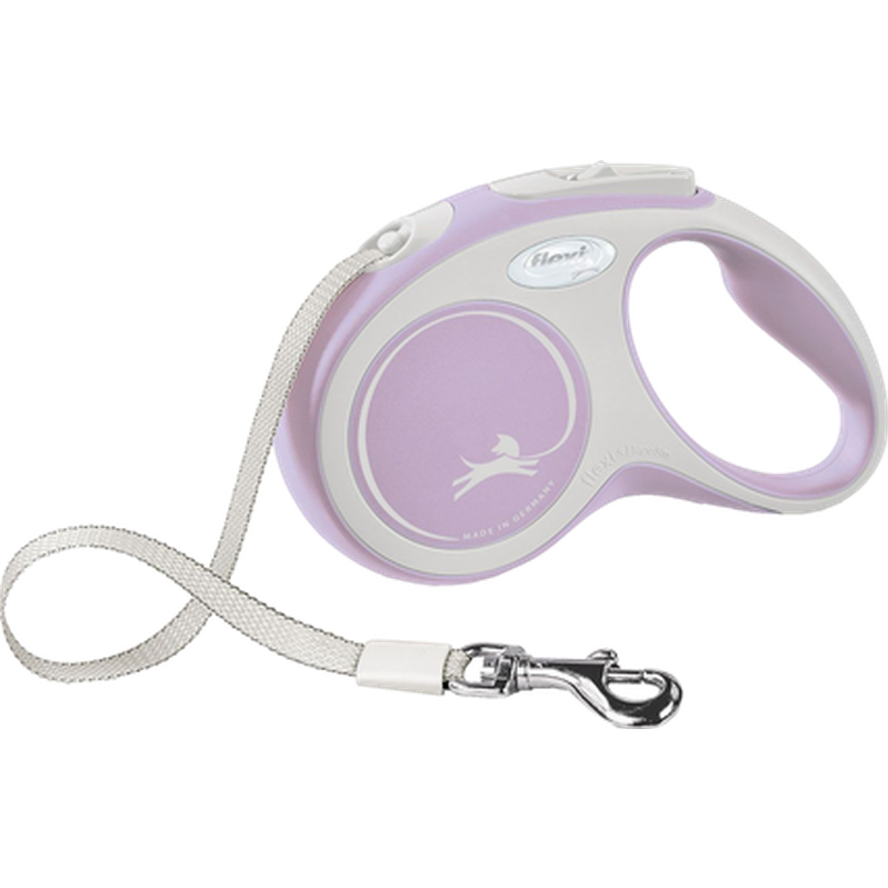 Flexi - Rullebånd New Comfort Tape 5m, M max 25kg, Lyslilla - Hund - Dyrekassen.no