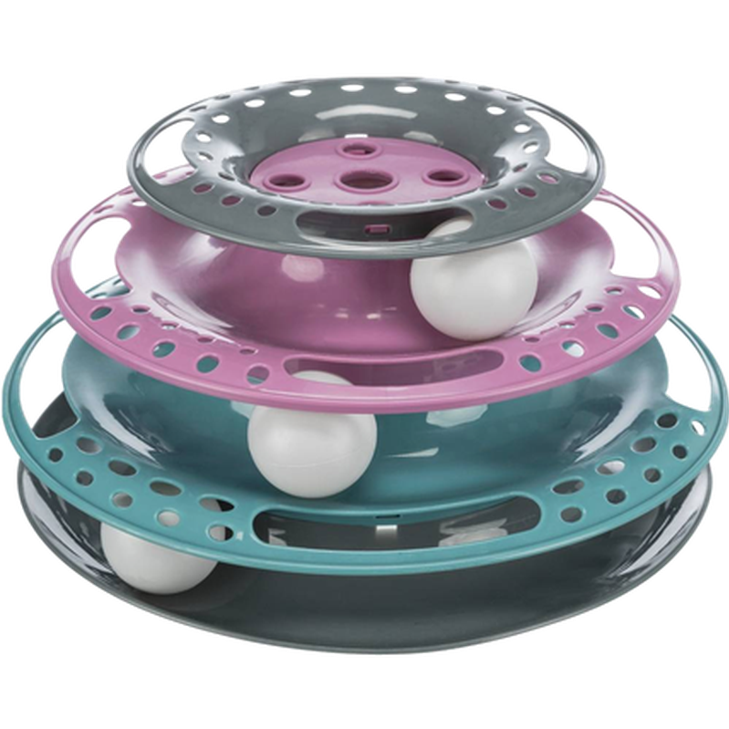 Kattesirkeltårn i plast Flerfarget 25 cm