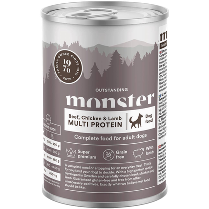 Monster Pet Food Dog Multi Beef / Chicken / Lamb Boks