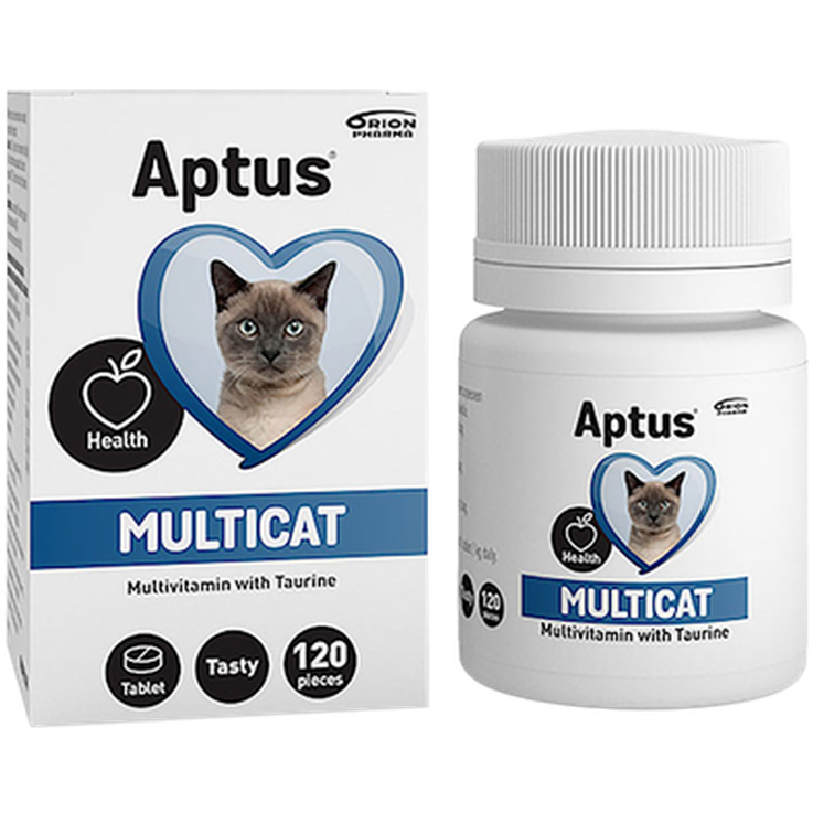 Aptus - Multicat 120 tabletter - Smådyr - Aktivisering - Hinder og tunnel - Kosttilskudd og vitaminer - Dyrekassen.no