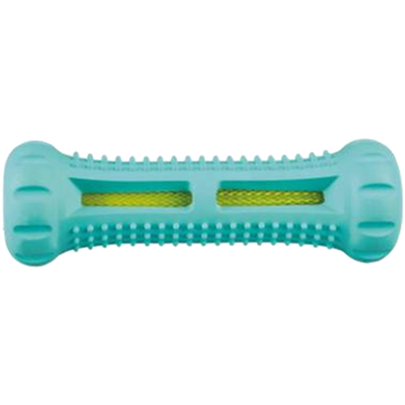 Trixie - Denta Fun Mintfresh Bone Dental Rope Grønt 14 cm - Hund - Klær og dekken - Sokker og sko - Tyggeleker - Dyrekassen.no