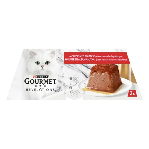 Purina Gourmet Gold - Purina Gourmet Revelations med storfekjøtt 2x57g - Katt - Helse og pels - Kosttilskudd - Våtfôr - Dyrekassen.no